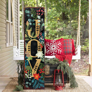 Joy/Peace/Happy New Year Porch Sign | Christmas Welcome Sign | Rustic Farmhouse Entryway Board | 3 Sizes Patterns