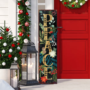 Joy/Peace/Happy New Year Porch Sign | Christmas Welcome Sign | Rustic Farmhouse Entryway Board | 3 Sizes Patterns