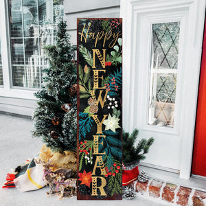 Joy/Peace/Happy New Year Porch Sign | Christmas Welcome Sign | Rustic Farmhouse Entryway Board | 3 Sizes Patterns