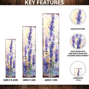 Spring Lavender Porch Sign | Wooden Entryway Decor | Uv Print | Front Porch Plaque | Lavender Design | 3 Sizes