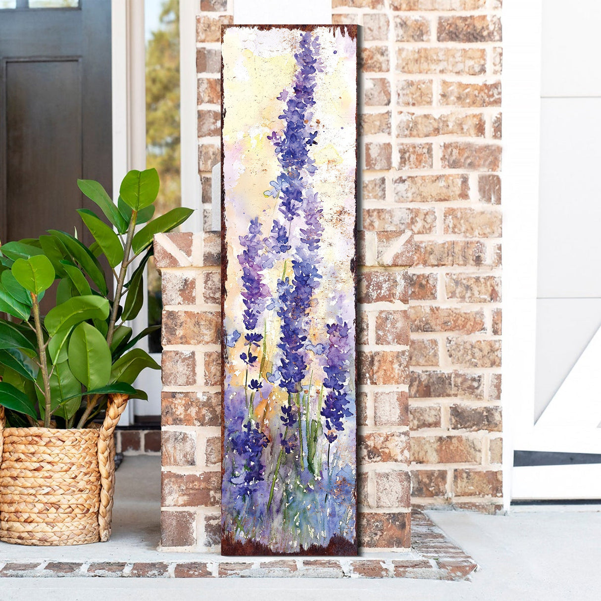 Spring Lavender Porch Sign | Wooden Entryway Decor | Uv Print | Front Porch Plaque | Lavender Design | 3 Sizes