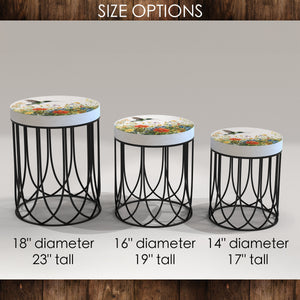 Hummingbird Wildflowers Accent Table