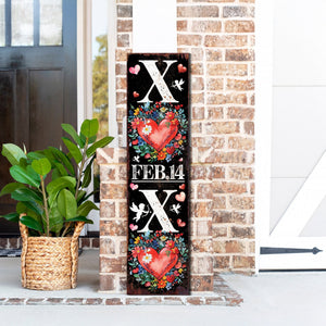XOXO Valentine’s Day Porch Sign | Wooden Entryway Decor | UV Print | Front Porch Plaque | Romantic Home Decor | 3 Sizes