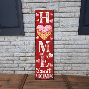 Hello Sweet Heart Valentine’s Day Porch Sign | Wooden Entryway Decor | UV Print | Front Porch Plaque | Romantic Home Decor | 3 Sizes
