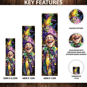 Pirate Mardi Gras Porch Sign | Wooden Entryway Decor | UV Print | Front Porch Plaque | Festive Gasparilla Decor | 3 Sizes