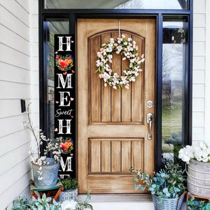 72in Home Sweet Home Valentine’s Day Porch Sign | Wooden Entryway Decor | UV Print | Front Porch Plaque | Romantic Outdoor Decor