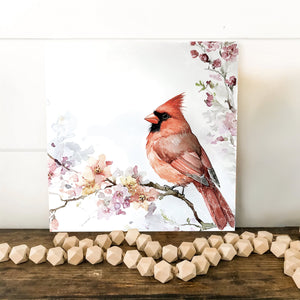 Spring Cardinal Wall Decor Art | UV Print Wall Decor | Indoor Wall Art Canvas | Nature-Inspired Home Décor | 3 Sizes