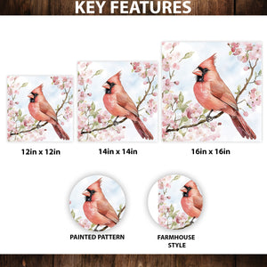 Spring Cardinal Wall Decor Art | UV Print Wall Decor | Indoor Wall Art Canvas | Nature-Inspired Home Décor | 3 Sizes