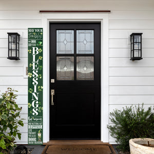 72in Irish Blessing St. Patrick’s Day Porch Sign | Wooden Entryway Decor | UV Print | Foldable Front Porch Plaque | Festive Home Decor