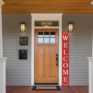 72in Everyday Outdoor Welcome Porch Sign | Front Porch Decor | Front Door, Entryway Decor | Foldable, Portable | UV Print