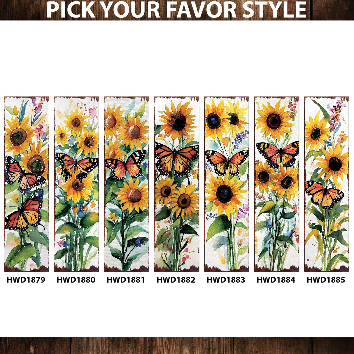 Summer Watercolor Monarch Butterfly with Sunflower Porch Sign | Multi Sizes Patterns Available | Perfect Summer Yard & Front Door Decor