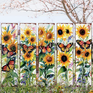 Summer Watercolor Monarch Butterfly with Sunflower Porch Sign | Multi Sizes Patterns Available | Perfect Summer Yard & Front Door Decor