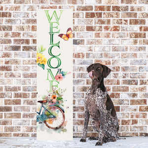 Spring Welcome Floral Porch Sign | Multi Sizes Available | Perfect Spring Yard & Front Door Decor