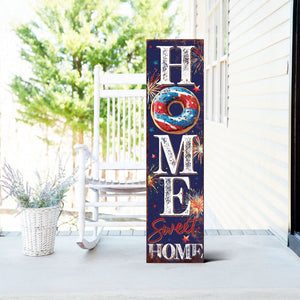 4th of July Home Sweet Home Porch Sign | Multi Sizes | Perfect Patriotic Yard & Independence Day Front Door Decor