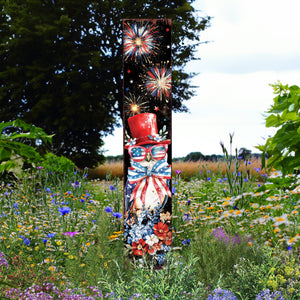 4th of July Owl & Fireworks Garden Stake | Multi Sizes | Perfect Patriotic Yard Independence Day Garden Decor | Outdoor Stake Sign