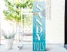 36in sandy toes porch sign for front door - tropical wooden wall decor, outdoor summer beach inspired display