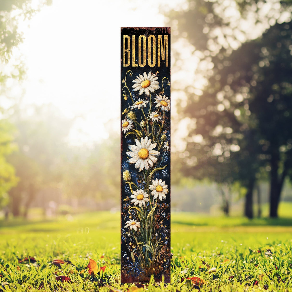 Summer Wildflower Bloom Garden Stake – Floral Yard Sign for Outdoor Rustic Decor | UV Printed | Multi Sizes