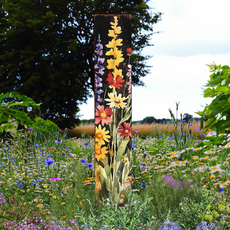 Summer Wildflower Garden Stake – Vibrant Floral Yard Sign for Outdoor Rustic Decor | UV Printed | Multiple Sizes