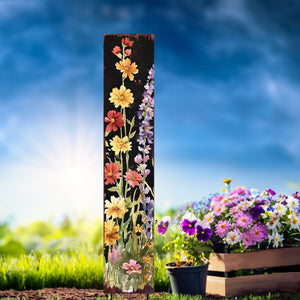 Summer Wildflower Garden Stake – Vibrant Floral Yard Sign for Outdoor Rustic Decor | UV Printed | Multiple Sizes