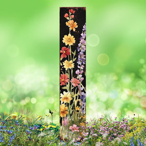 Summer Wildflower Garden Stake – Vibrant Floral Yard Sign for Outdoor Rustic Decor | UV Printed | Multiple Sizes