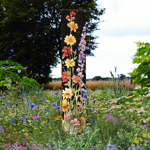 Summer Wildflower Garden Stake – Vibrant Floral Yard Sign for Outdoor Rustic Decor | UV Printed | Multiple Sizes