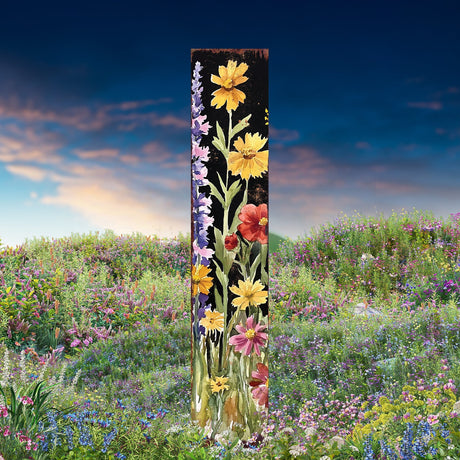 Summer Wildflower Garden Stake – Vibrant Floral Yard Sign for Outdoor Rustic Decor | UV Printed | Multiple Sizes