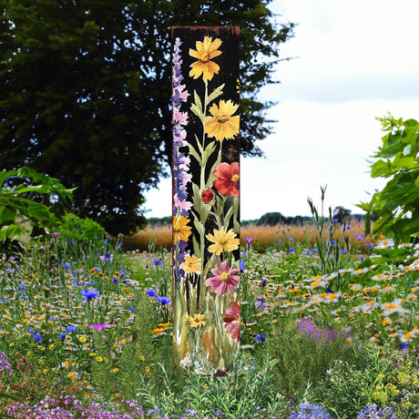 Summer Wildflower Garden Stake – Vibrant Floral Yard Sign for Outdoor Rustic Decor | UV Printed | Multiple Sizes