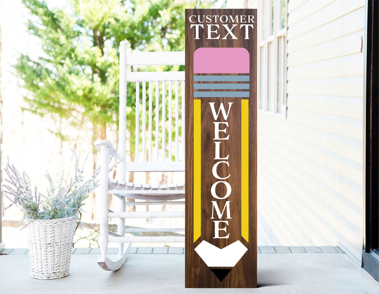 36in personalized teacher's appreciation porch sign,customizable wooden wall decor, thoughtful gift for educators, classroom door decoration