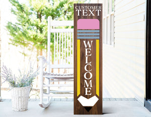 36in personalized teacher's appreciation porch sign,customizable wooden wall decor, thoughtful gift for educators, classroom door decoration
