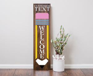 36in personalized teacher's appreciation porch sign,customizable wooden wall decor, thoughtful gift for educators, classroom door decoration