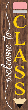36in welcome to class sign, perfect teacher appreciation gift, porch decor, classroom wall display, durable wooden construction