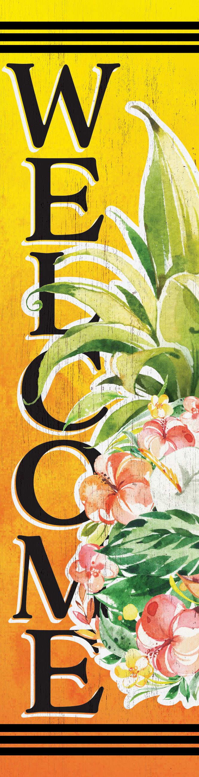 36" pineapple welcome wooden porch sign, tropical front door wall decor, rustic farmhouse outdoor entryway display
