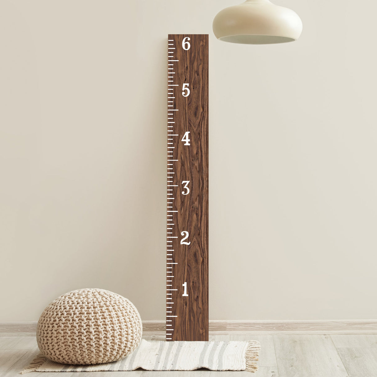 6ft Brown Growth Chart Ruler - Playroom Decor, Wall Ruler, Wood Growth Chart, Nursery Decor Signs, Kids Wall Art, Toddler Bedroom