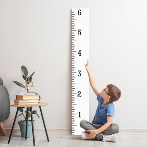 6ft White Growth Chart Ruler - Playroom Decor, Wall Ruler, Wood Growth Chart, Nursery Decor Signs, Kids Wall Art, Toddler Bedroom