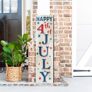 Happy 4th of July Porch Sign | Multi Sizes | UV Print | Patriotic Decor | Perfect for Outdoor Decor, Yard Art, and Garden Decorations