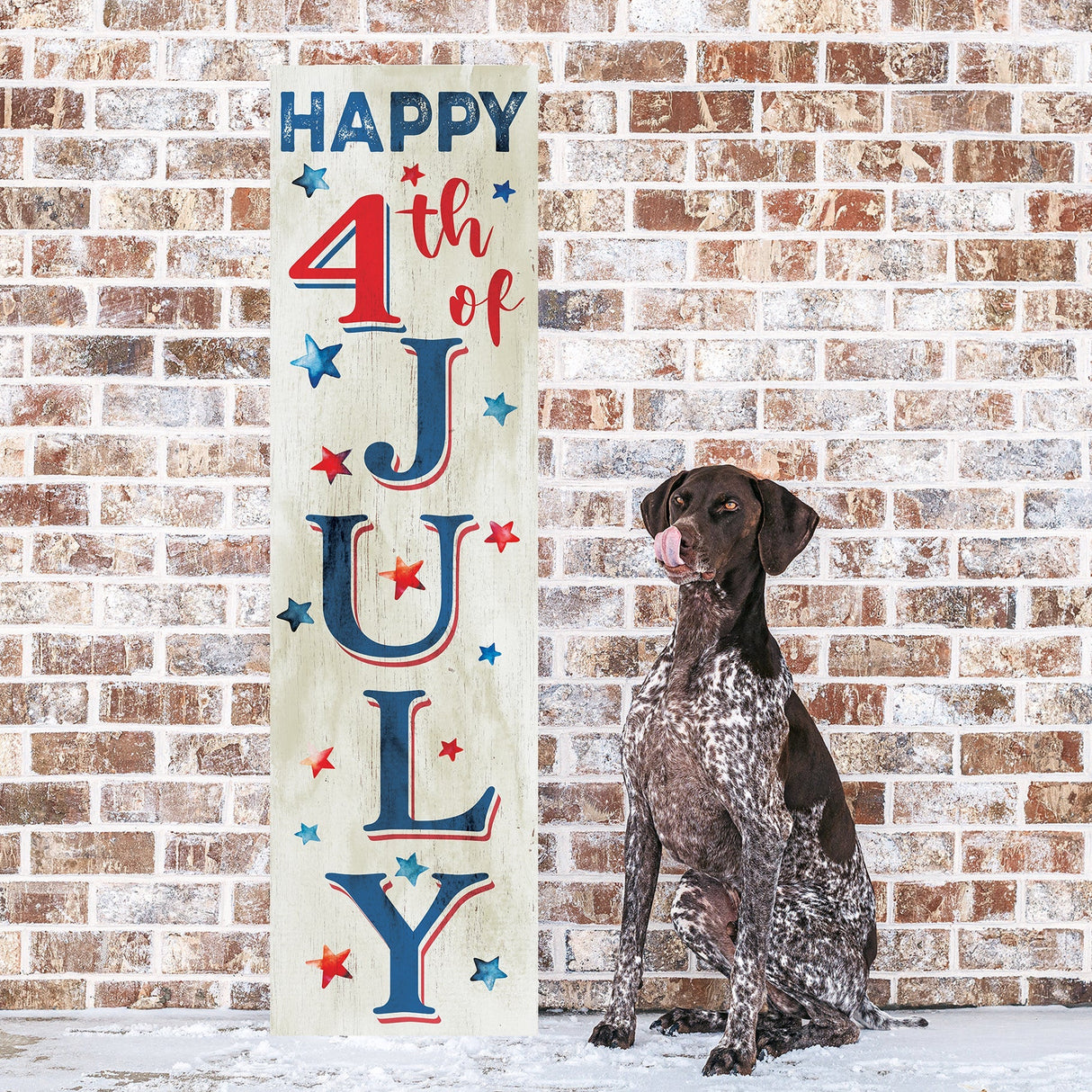 Happy 4th of July Porch Sign | Multi Sizes | UV Print | Patriotic Decor | Perfect for Outdoor Decor, Yard Art, and Garden Decorations