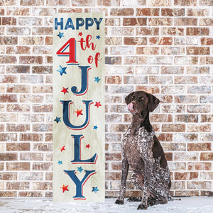 Happy 4th of July Porch Sign | Multi Sizes | UV Print | Patriotic Decor | Perfect for Outdoor Decor, Yard Art, and Garden Decorations