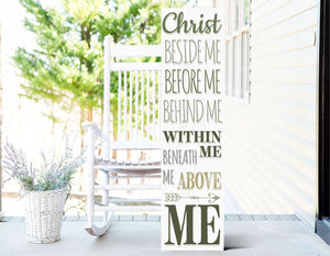 36in christian motivational wooden porch sign - inspirational front door wall decor for a positive and uplifting atmosphere fun door sign