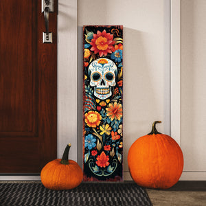 36 Inch Dia De Los Muertos Sugar Skull Porch Sign