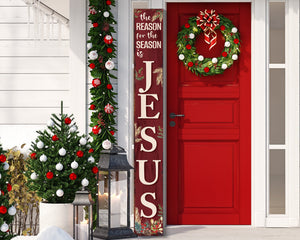 72in Jesus Porch Sign - Modern Farmhouse Christmas Decor