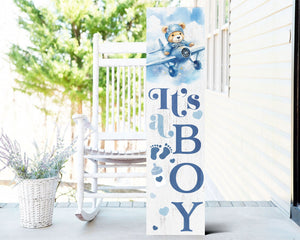 36-inch 'it's a boy' porch signs, birth announcement, welcome home newborn decor, porch decor