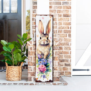 Easter Porch Sign Bunny Entryway Decor | UV Print | Front Porch Plaque | Seasonal Home Decor | 3 Sizes
