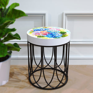 Watercolor Hydrangea Accent Table