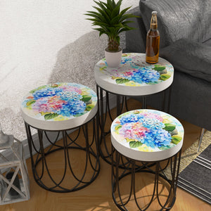 Watercolor Hydrangea Accent Table