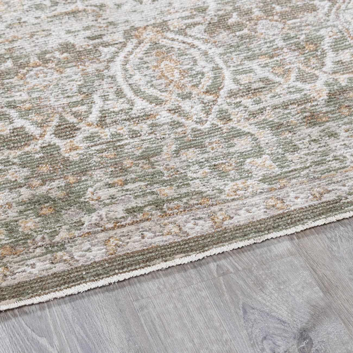 Galey Alix x Livabliss Vintage Oriental Boho Olive/Medium Brown Myrtle Avenue VI Area Rug