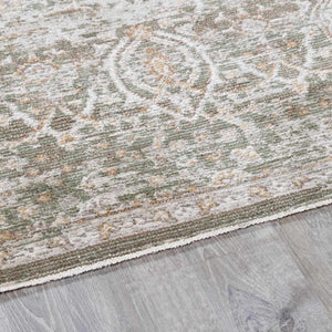 Galey Alix x Livabliss Vintage Oriental Boho Olive/Medium Brown Myrtle Avenue VI Area Rug