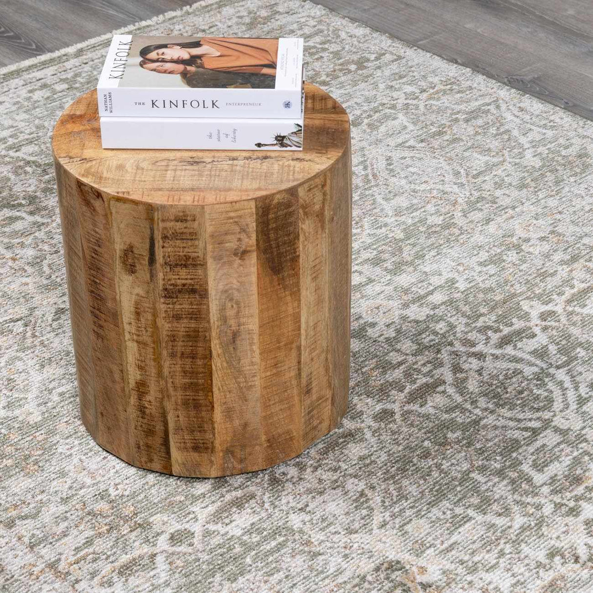 Galey Alix x Livabliss Vintage Oriental Boho Olive/Medium Brown Myrtle Avenue VI Area Rug