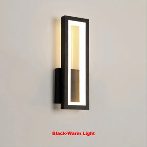 Modern Minimalist LED Wall Lamp – Black White Light for Bedroom & Living Room