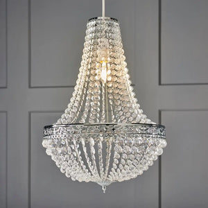 Vintage Crystal Chandelier Lampshade – Ceiling Pendant Light Shade Easy Fit