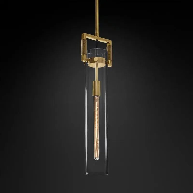 Industrial Brass Glass Pendant Light E26 Edison Ceiling Fixture